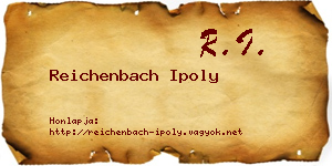 Reichenbach Ipoly névjegykártya